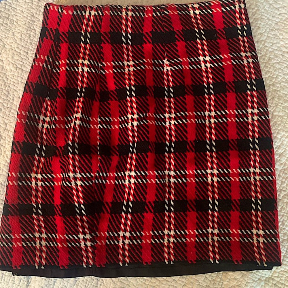 Vintage Wool Plaid Skirt